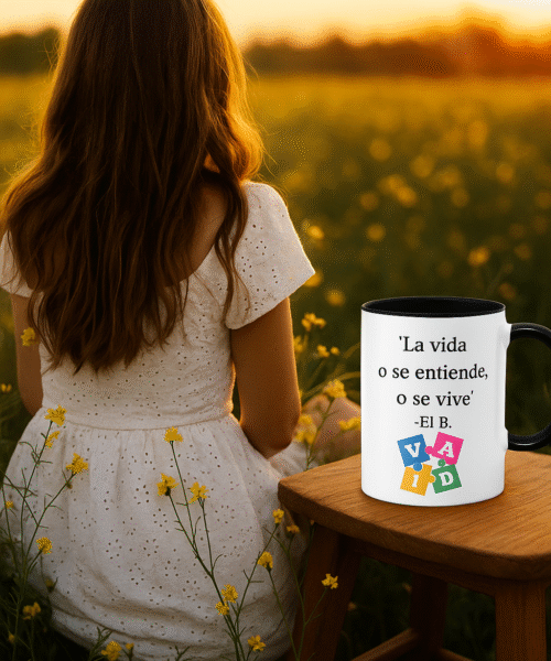 Ceramic Mug - Motivational Phrase / Taza de Ceramica - Frase motivacional "La vida o se entiende o... "