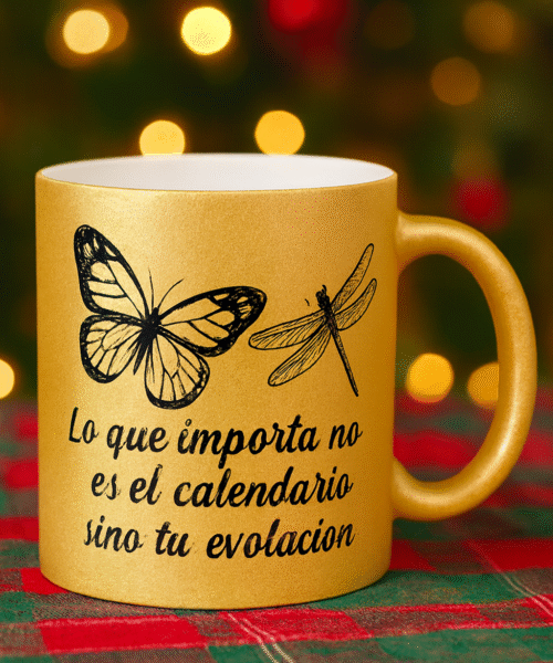 Ceramic Mug - Motivational Phrase (New Year) / Taza de Ceramica - Frase motivacional (Ano nuevo) Version en Espanol