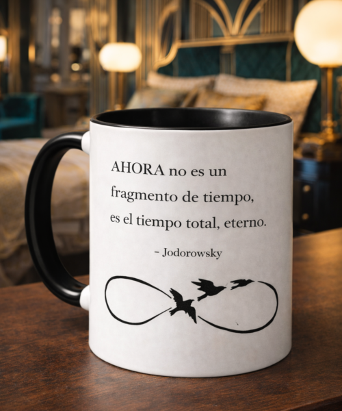 Ceramic Mug - Motivational Phrase / Taza de Ceramica - Frase motivacional "Ahora no es un fragmento de tiempo"
