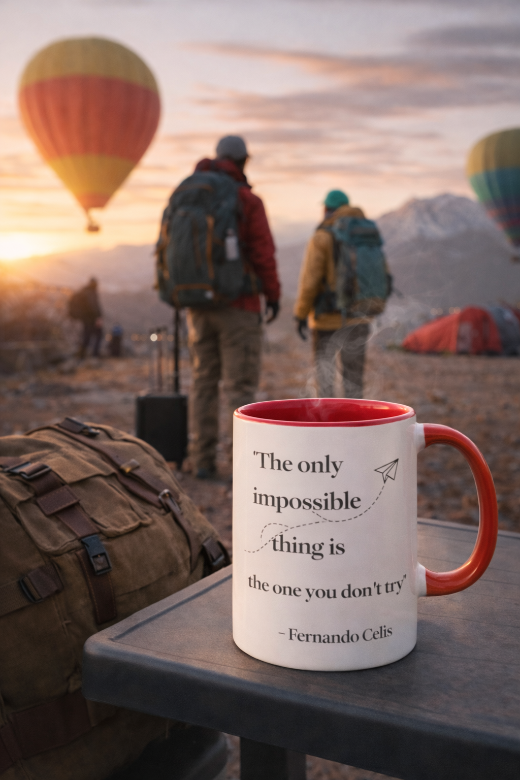 Ceramic Mug - Motivational Phrase / Taza de Ceramica - Frase motivacional "The only thing impossible is..." - Imagen 4