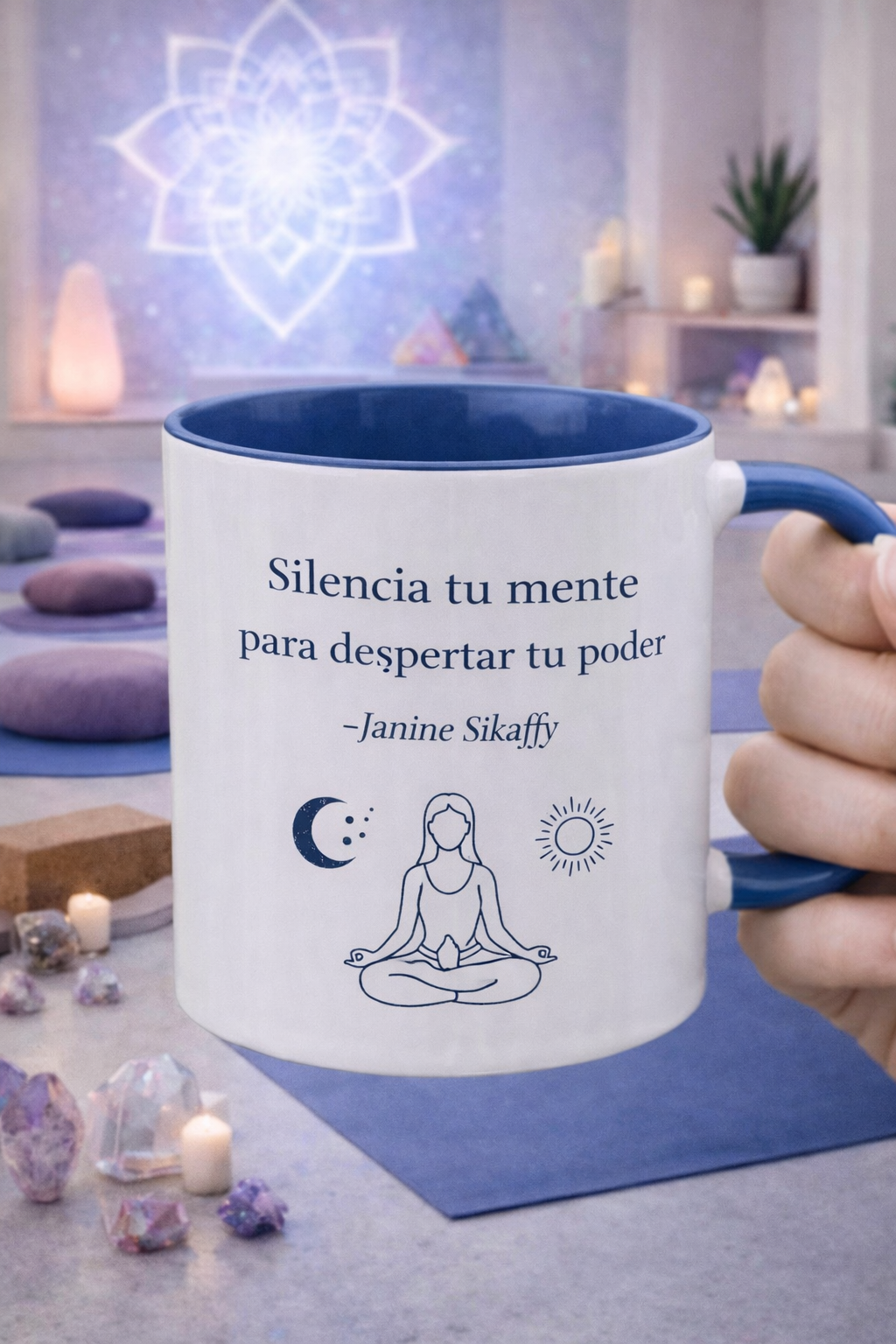 Ceramic Mug - Motivational Phrase / Taza de Ceramica - Frase motivacional "Silencia-tu-mente" - Imagen 5