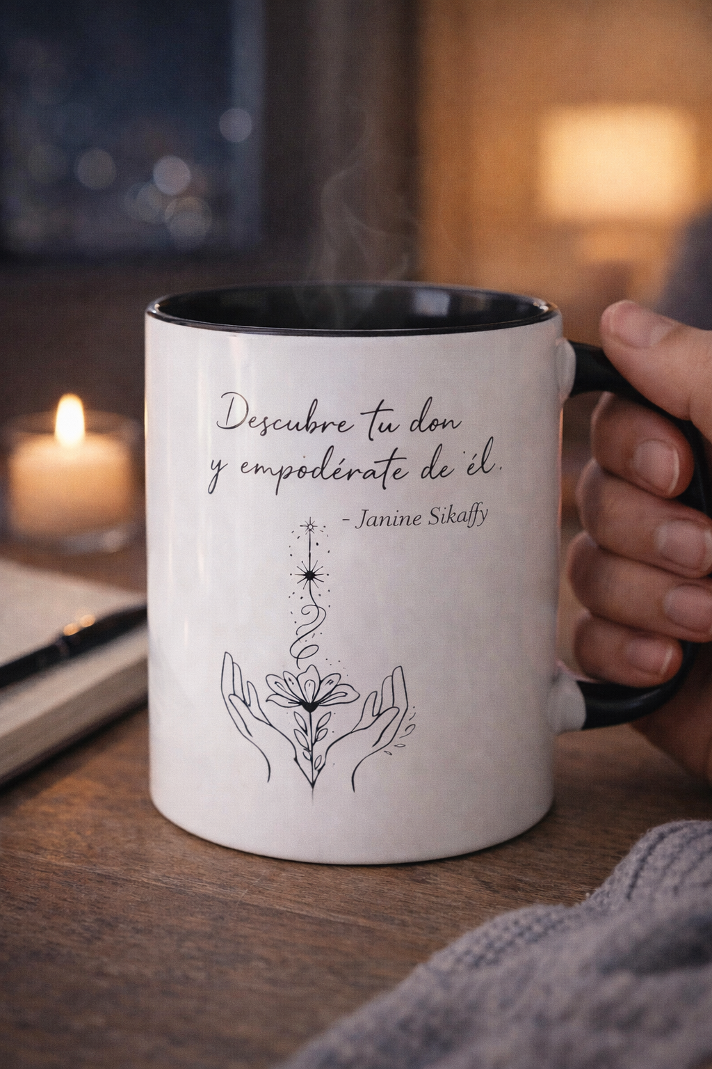 Ceramic Mug - Motivational Phrase / Taza de Ceramica - Frase motivacional "Descubre tu don"