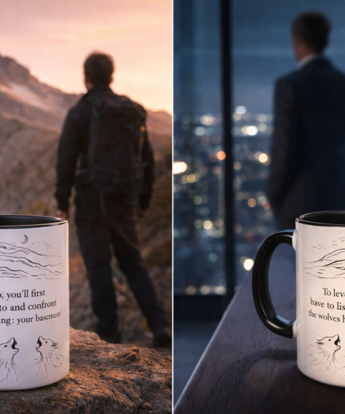 Ceramic Mug - Motivational Phrase / Taza de Ceramica - Frase motivacional "Para subir de nivel"